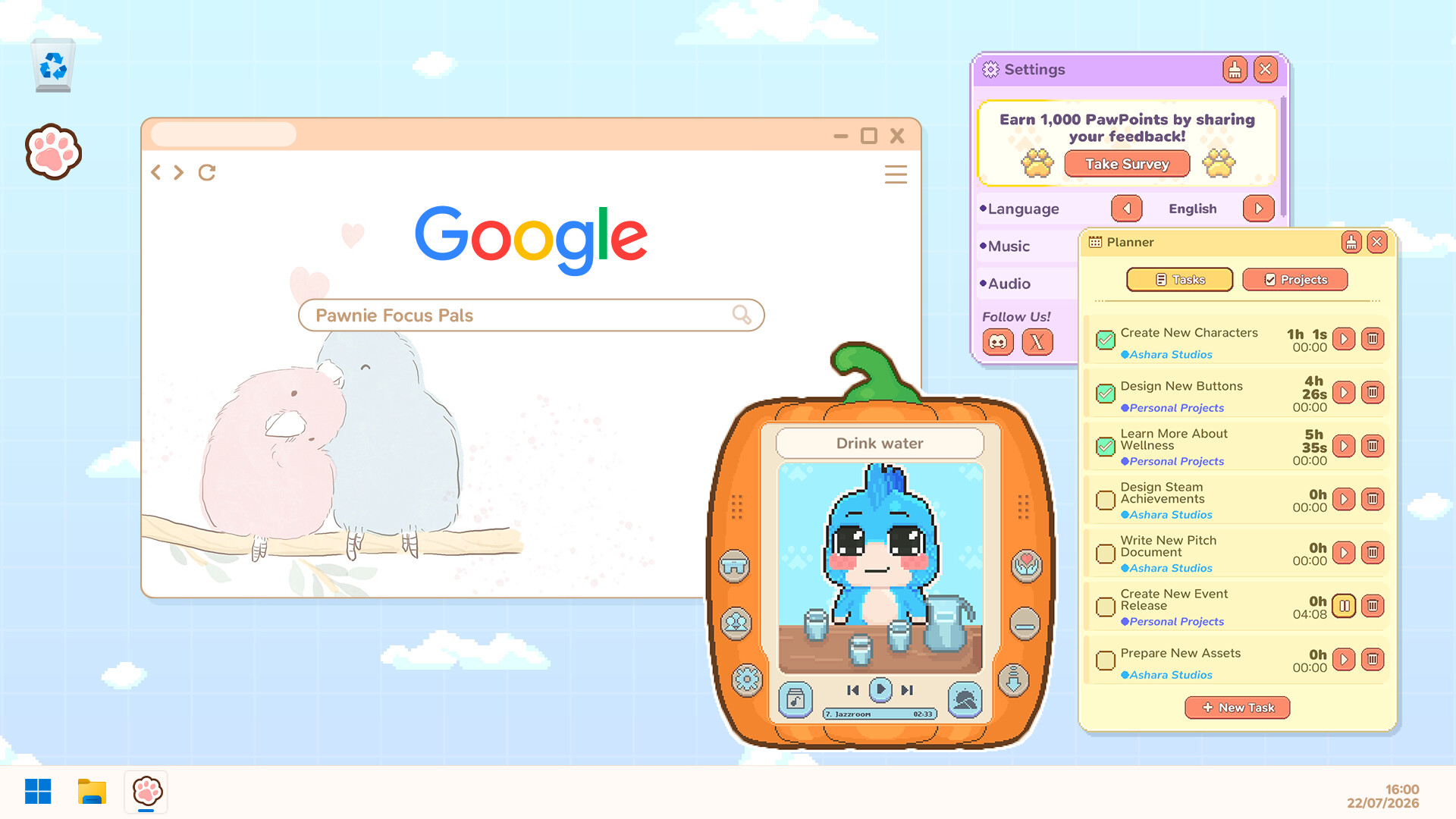 爪爪伙伴：专注时光 / Pawnie Focus Pals 截图